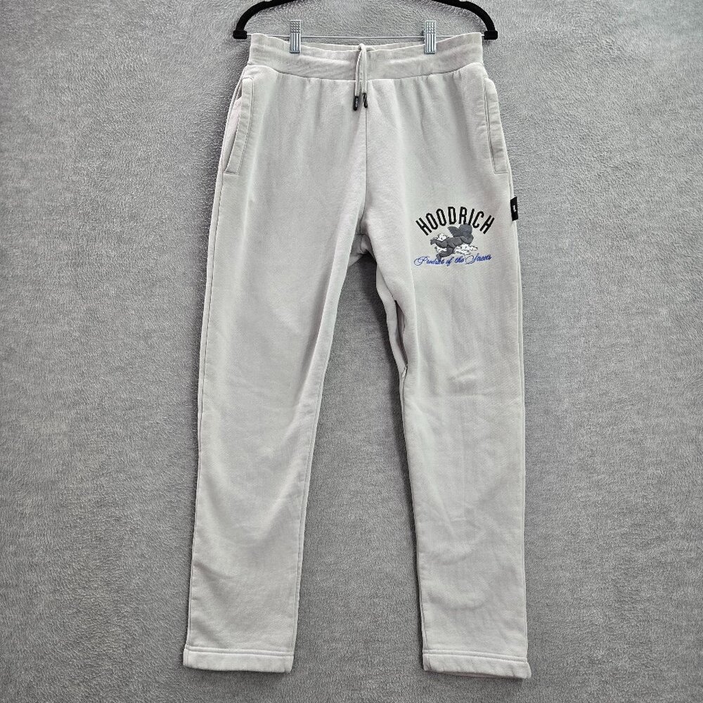 Hoodrich‎ Men Activewear Pants M Light Gray Sweatpants Cherub Clouds READ